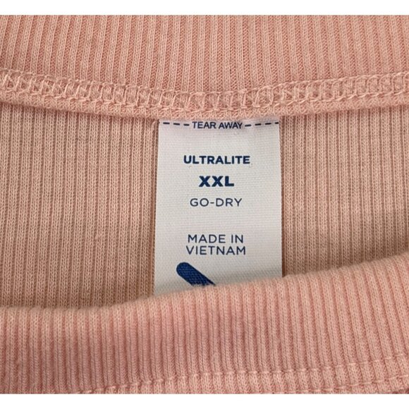 Old Navy Active Ultralite Go-Dry Pink Ribbed Baby Tee Cropped T-Shirt Size XXL L - Picture 3 of 4